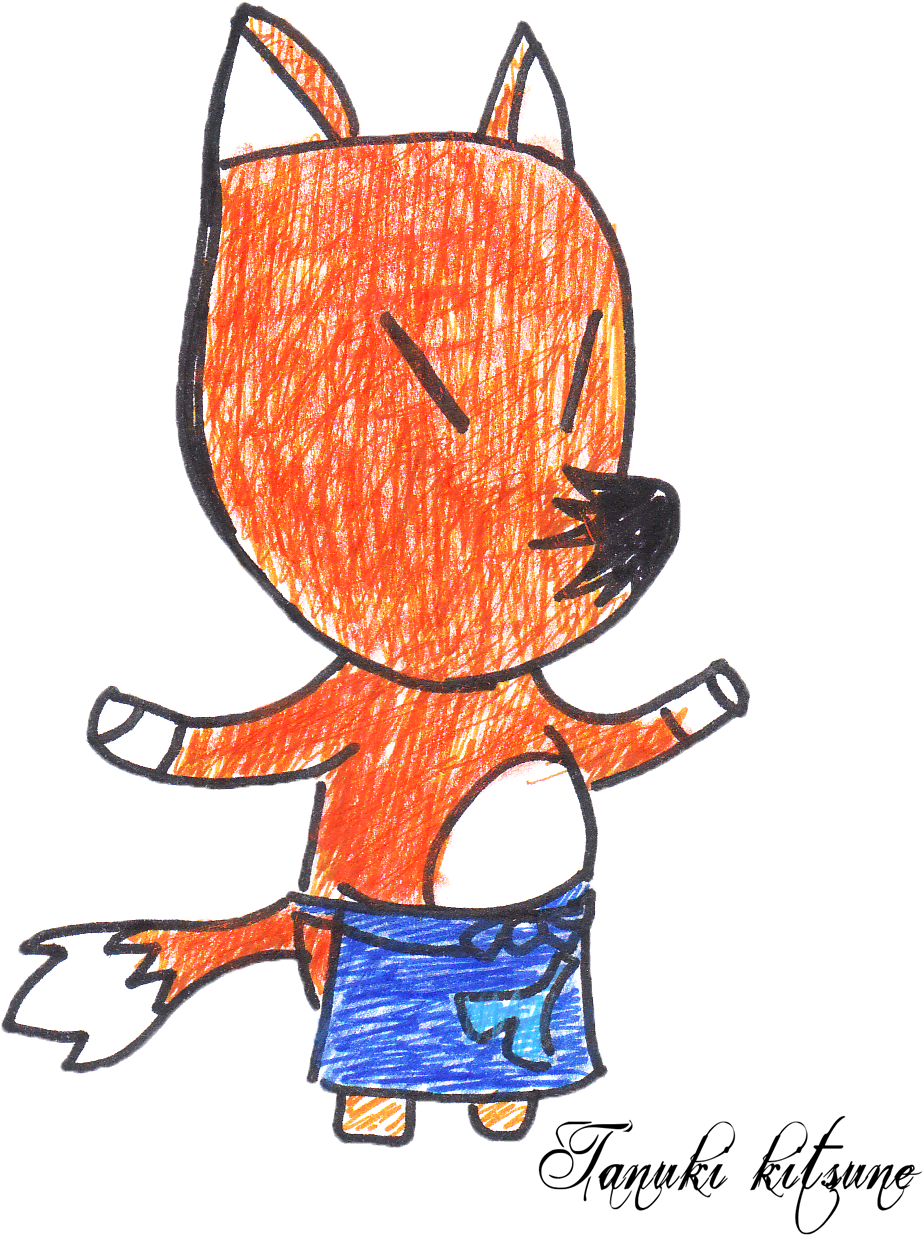 Here's A Doodle Of Redd From Animal Crossing - Cartoon (1080x1403), Png Download