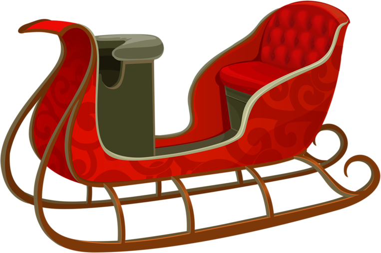 Santa Sleigh Png - Sled Clipart Png (763x508), Png Download