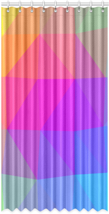 Triangle Rainbow Abstract Window Curtain 50" X - Curtain (500x500), Png Download