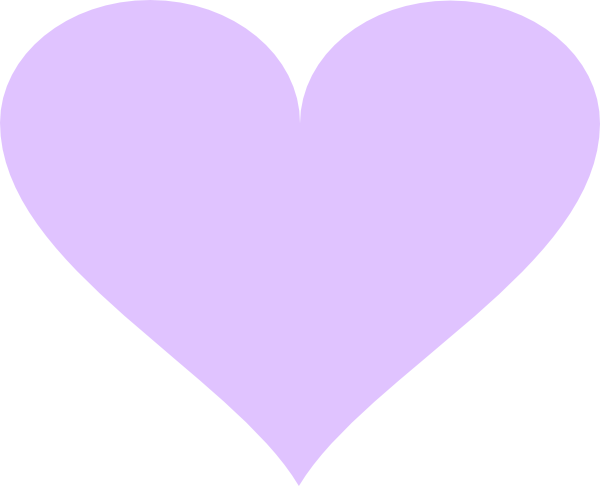 Light Purple Heart (600x486), Png Download