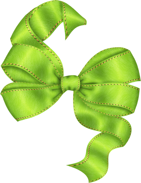 Moño De Regalo Verde Png (452x588), Png Download