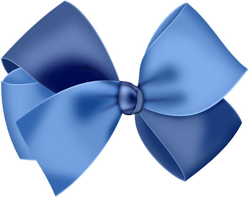 Boton - Moño Azul Liston (551x442), Png Download