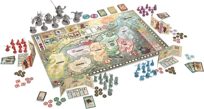 Right Carousel Arrow - Rising Sun Board Game (800x361), Png Download