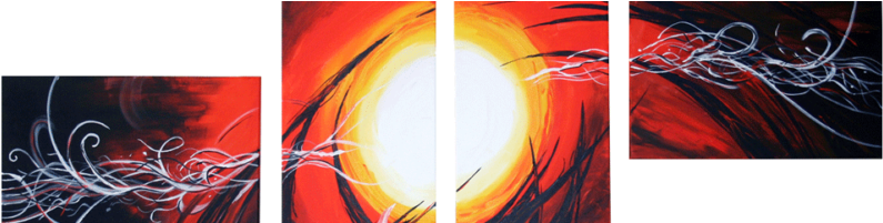 Living Room Flare Acrylic Painting - Modern Art (832x200), Png Download