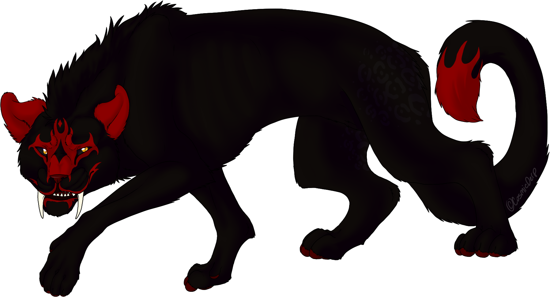 Demon Panther Thingy - Fur (1800x1007), Png Download