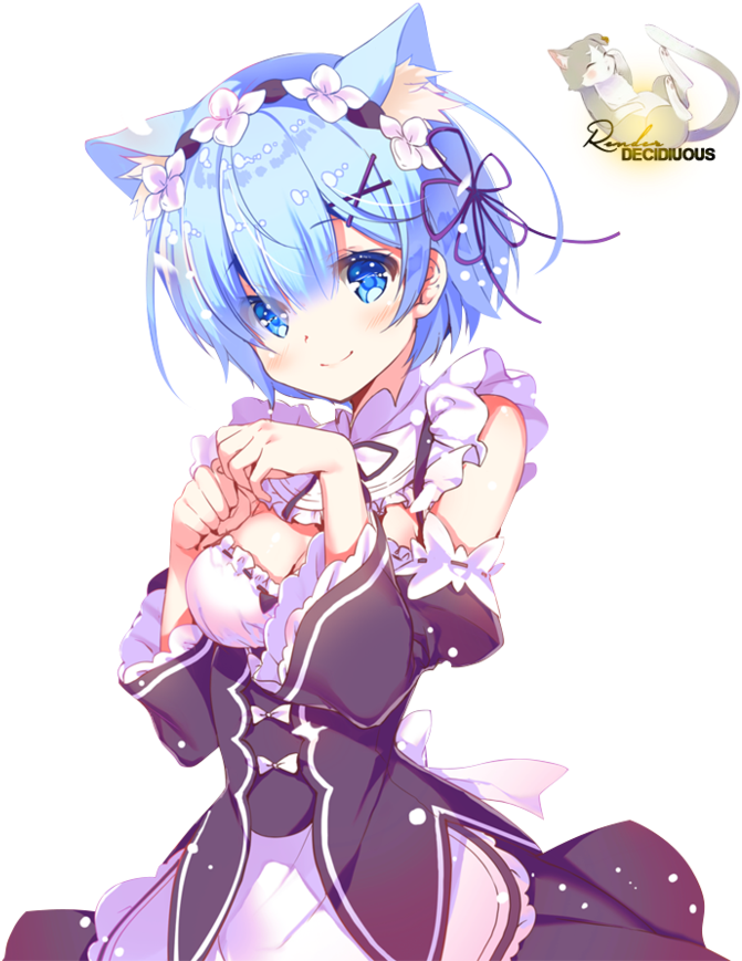 Science & Math - Re Zero Rem Kawaii (876x912), Png Download