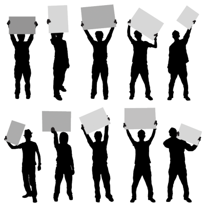 Tell-tale Signs You're Looking For A New Job - Person Holding Sign Vector (400x400), Png Download