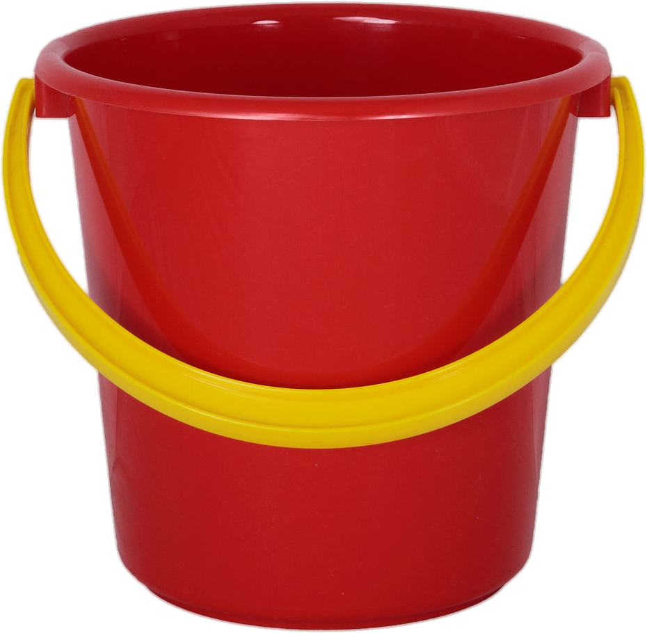 Red Plastic Bucket Png Image - Buckets Png (930x910), Png Download