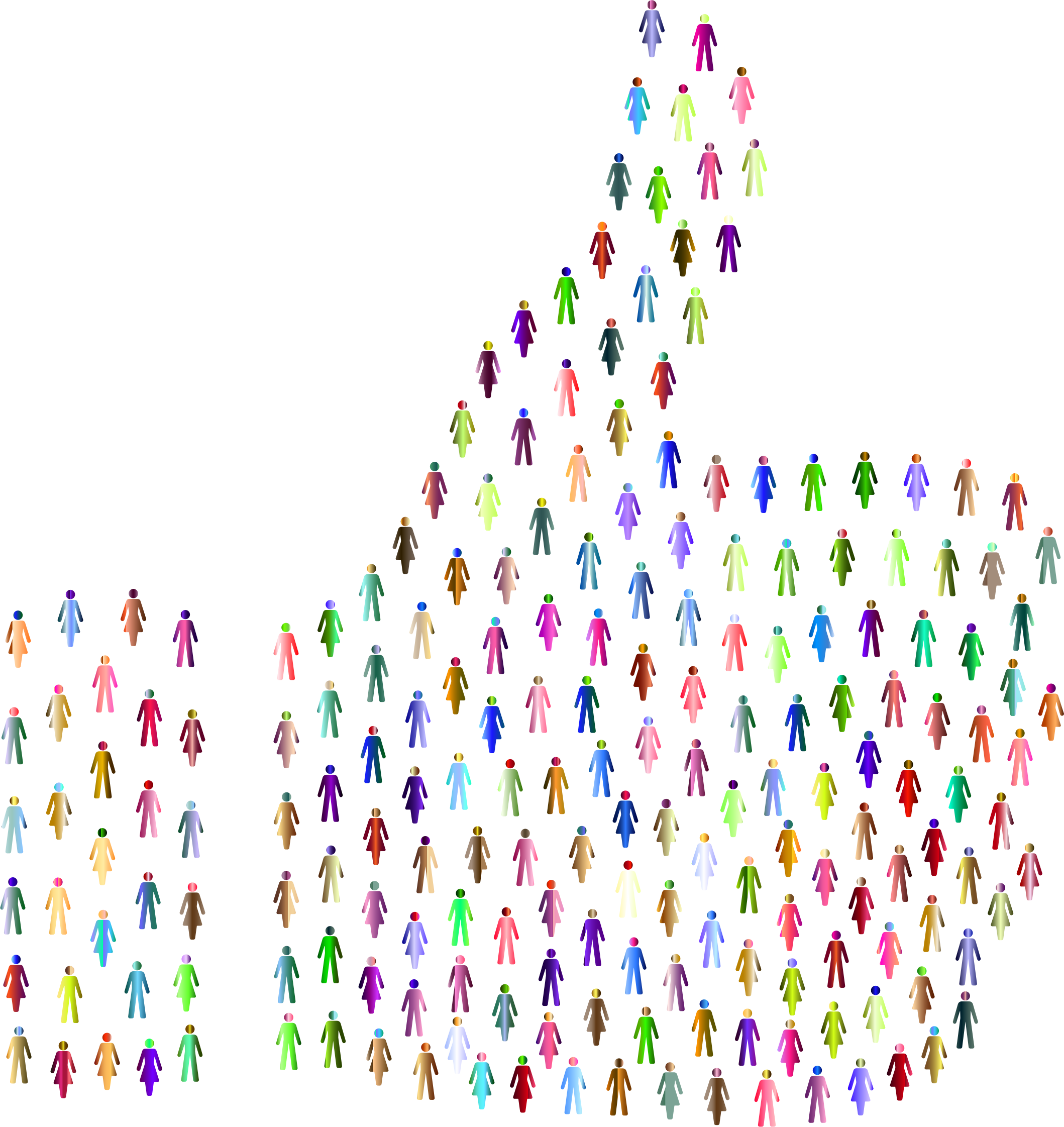 This Free Icons Png Design Of Prismatic People Thumbs (2118x2243), Png Download