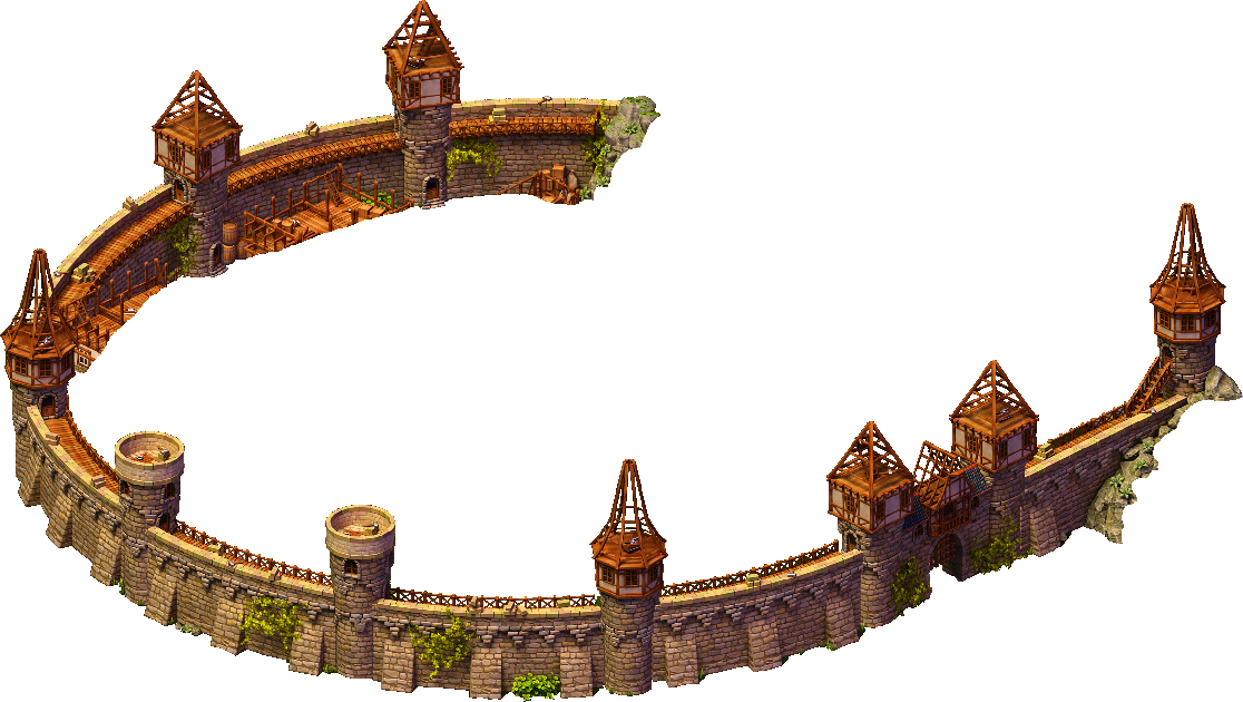 Gaul Castle Walls Stage3 - Wall (1116x630), Png Download