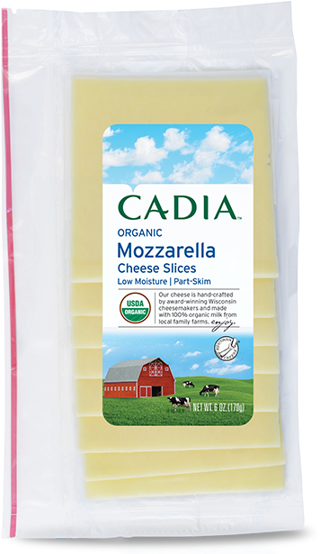 Slices-mozzarella - Cadia Milk Almond Vanilla Org 32 Fo Pack Of 12 - 12 (700x700), Png Download