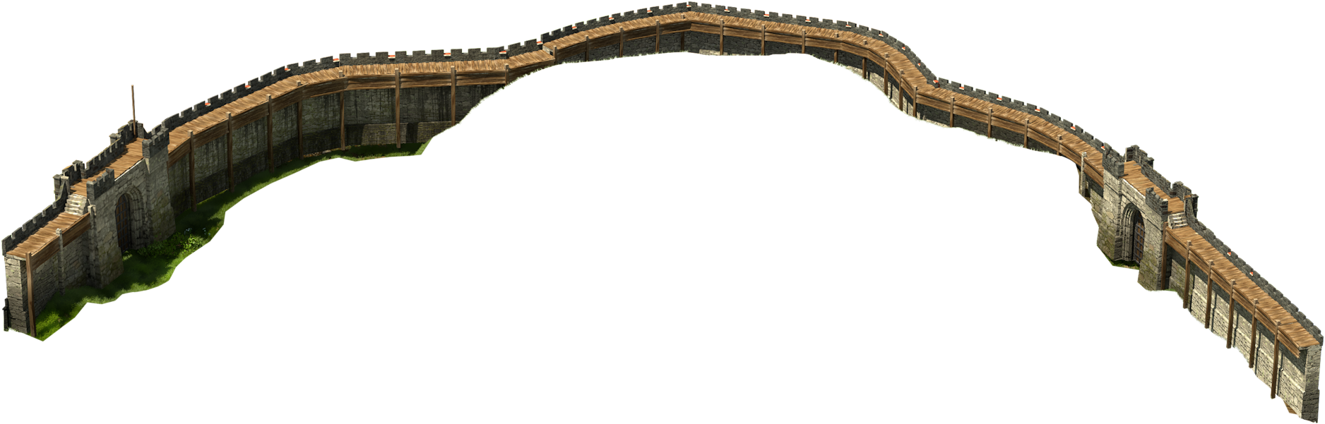 Wall Lvl 7-12 Top - Tribal Wars 2 Png (1876x601), Png Download