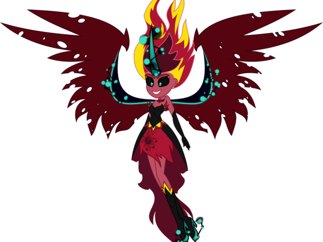 Horns Clipart Satanic - Sunset Shimmer Evil And Midnight Sparkle (640x480), Png Download