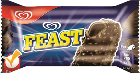 Jam Roly Poly - Walls Feast Ice Cream (600x400), Png Download