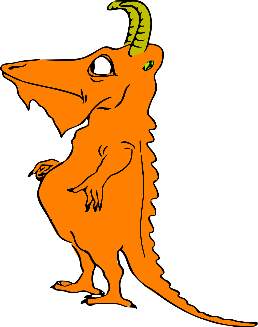 Taming The Dragon - Orange Beast Shower Curtain (1013x1280), Png Download