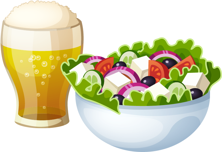 Salad Clipart Potatoe Salad - Greek Salad Clipart (803x527), Png Download