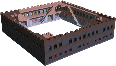 Four-block Fortress Walls - Portable Network Graphics (500x500), Png Download