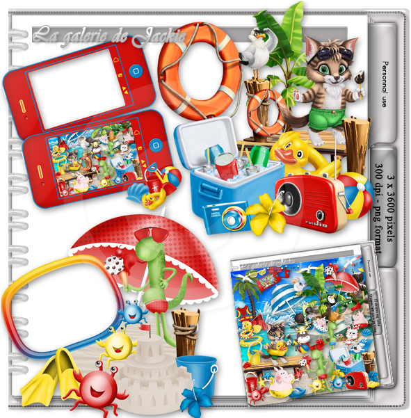Gj-pu Cluster Animal Beach Party Fs - Baby Toys (600x600), Png Download