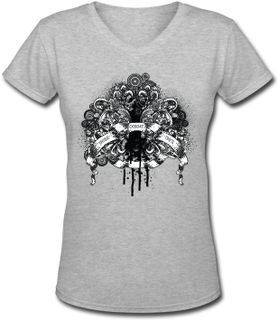 Grey Vintage - T Shirt Geisha Womens (378x378), Png Download