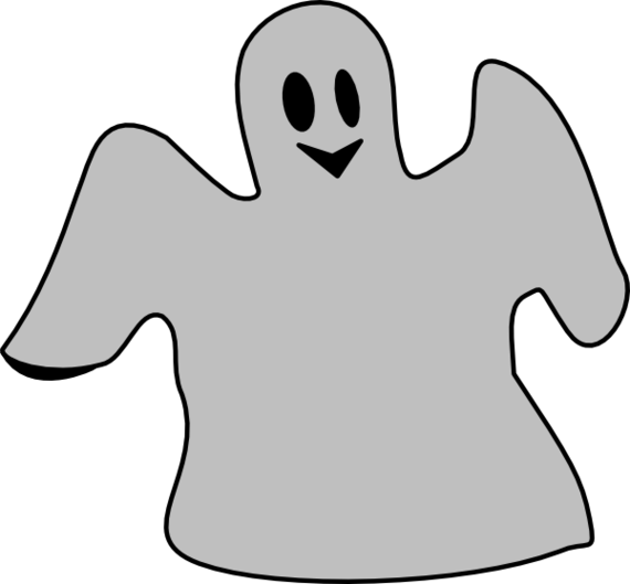 Real Ghost Clipart - Grey Ghost Clipart (570x529), Png Download