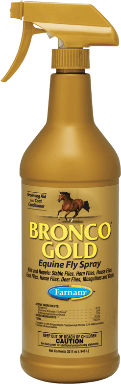 32 Oz / Spray - Farnam Bronco Gold 32 Oz - Fly Repellent (1200x1017), Png Download