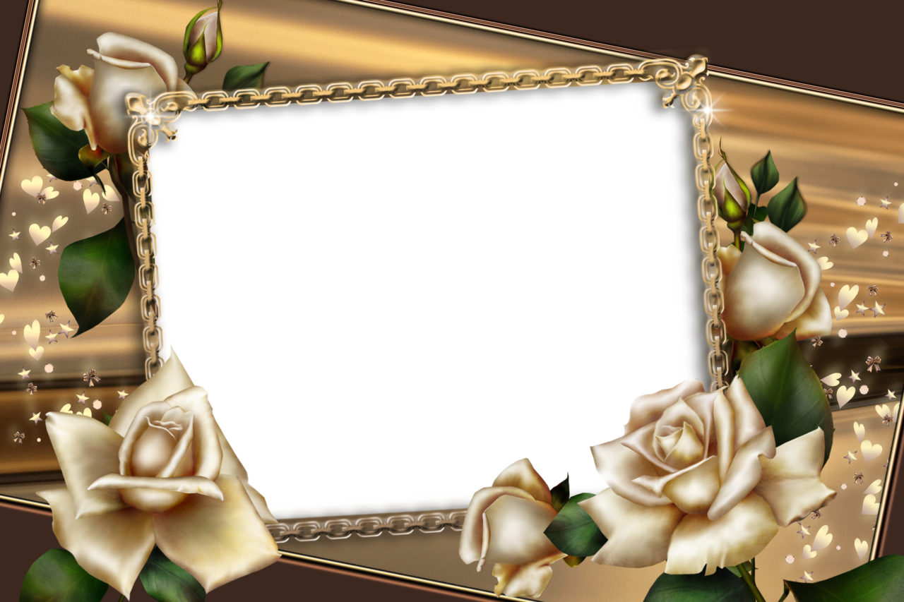 Marcos Para Fotos Png Amor - Graceful Roses Pattern 3 Panels Cross Film Wall Art (1280x853), Png Download