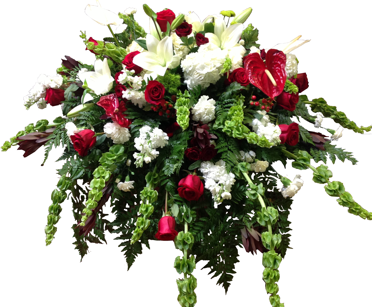 "lots Of Love" Casket Spray - White (1280x1057), Png Download