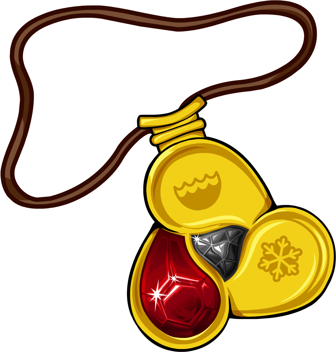 Fire Gem Amulet - Club Penguin Card Jitsu Nieve (1150x1150), Png Download