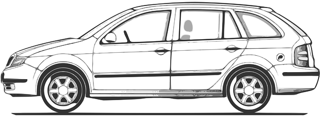 Car - Cartoon Car Side View (640x320), Png Download