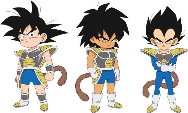 El Diseño De Los Tres Niños Saiyan - Dragon Ball Super Broly Movie (750x405), Png Download