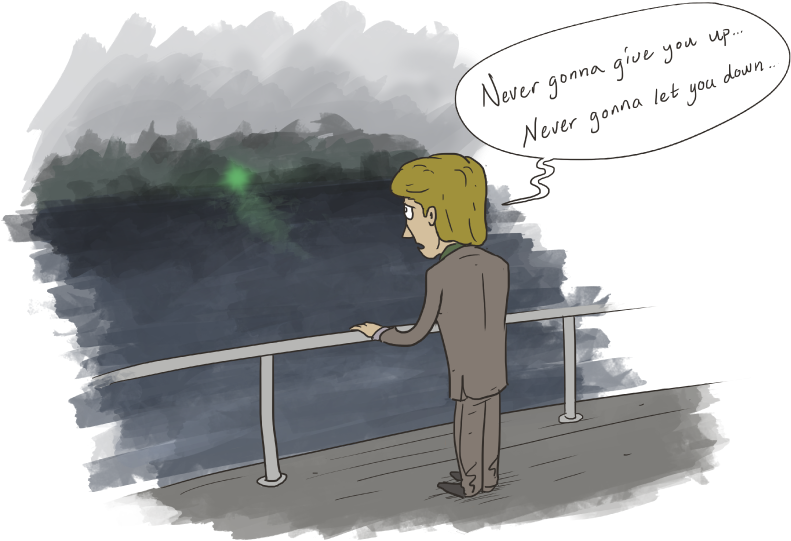 The Great Gatsby - Green Light In The Great Gatsby (791x541), Png Download