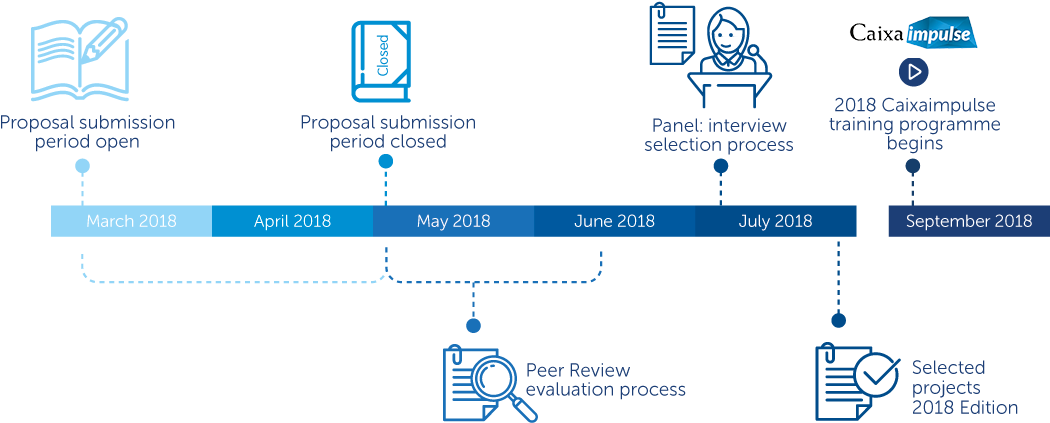 Calendar For The Submission And Selection Of The Projects - Timeline (1200x600), Png Download