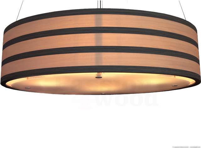 Big Round Lamp In 2 Different Wood - Painting (640x640), Png Download