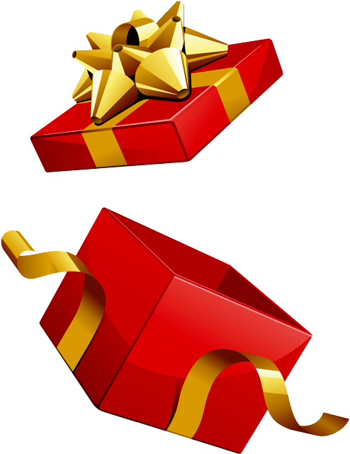 Caixa De Presente Em Png - Opened Gift Box Vector (600x750), Png Download