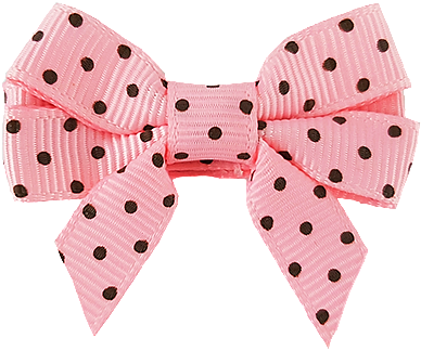 2" Dots Printed Grosgrain Overlay Bow With Tails - Polka Dot (472x378), Png Download
