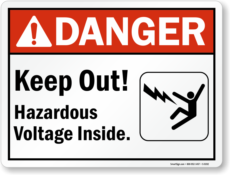 Ansi Danger Sign - Voltage Danger Sign (800x608), Png Download