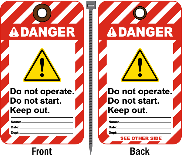 Danger Do Not Start Keep Out Tag - High Voltage Electrical Hazard Signages (600x513), Png Download