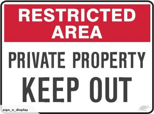 Restricted Area No Trespassing (500x500), Png Download