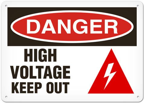 High Pressure Line Danger (498x372), Png Download