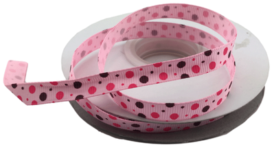 Pink And Brown Polka Dot Ribbons 3/8" - Polka Dot (500x500), Png Download