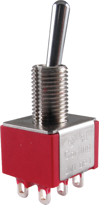 Carling, Mini Toggle, Dpdt, 2 Position Image - Mini Toggle Switch Png (390x800), Png Download