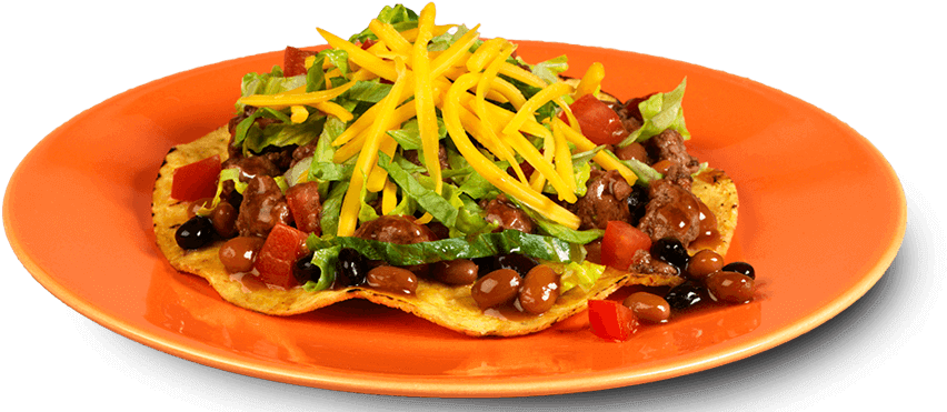 Shredded Cheddar Cheese - Tostadas Png (885x370), Png Download