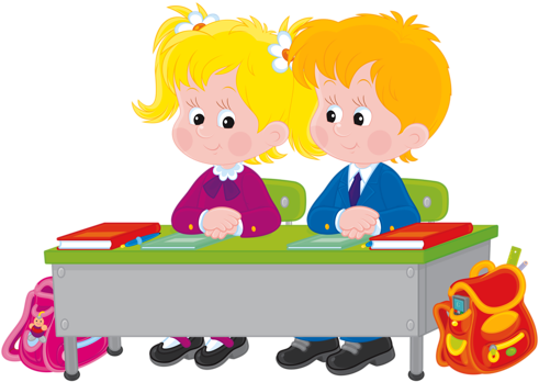 School Clipart, Starting School, Back To School, School - دانش آموز پشت میز (500x347), Png Download