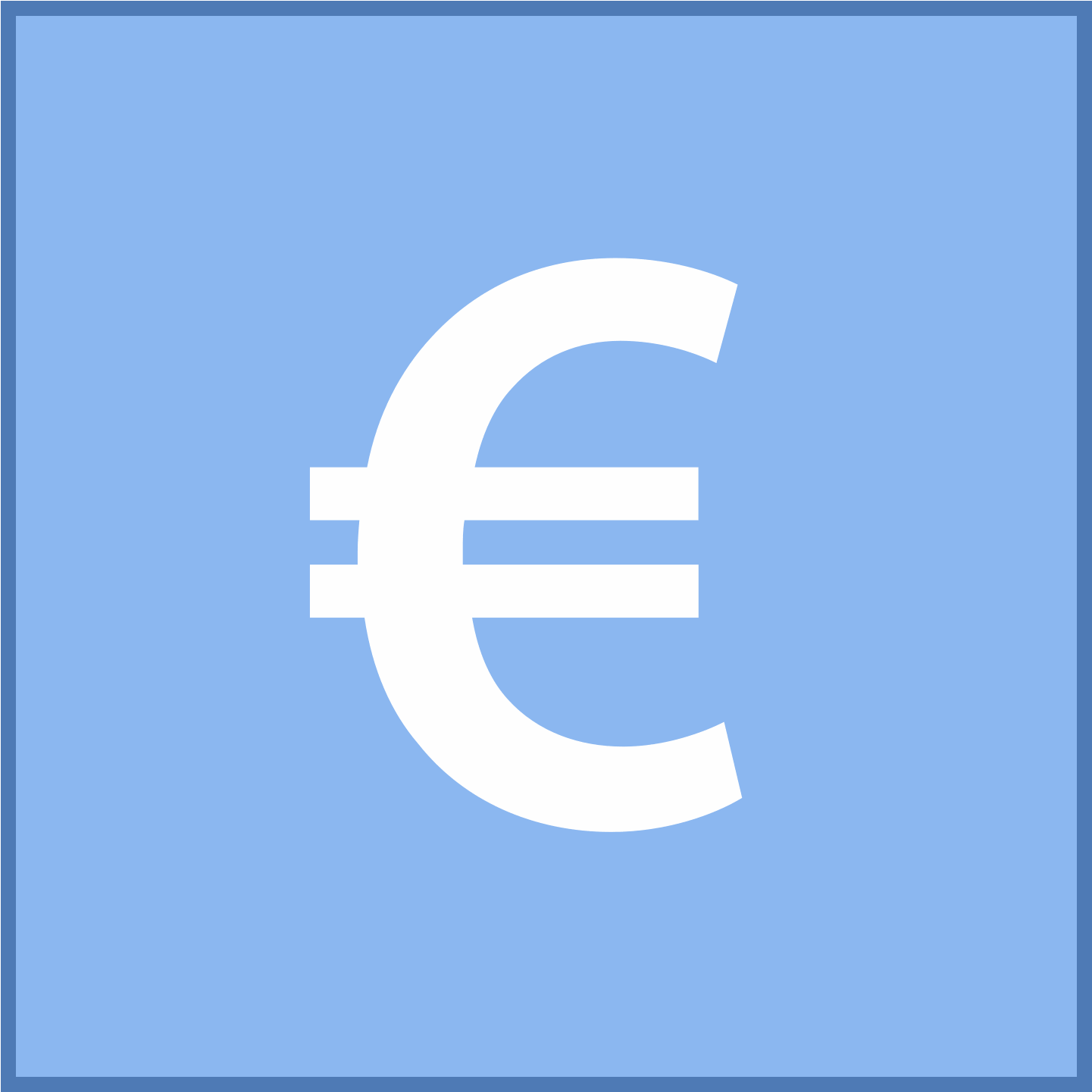 Bank Euro Icon - Euro Icon (1600x1600), Png Download