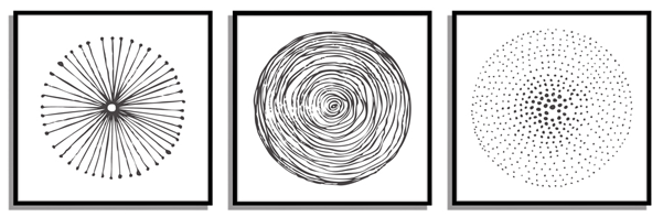 Swirl Black White Ink Set Of - Art (600x600), Png Download