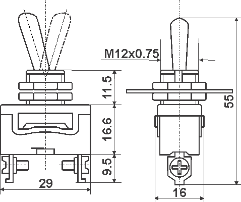 Toggle Switch1021 D - Toggle 1021 (478x400), Png Download