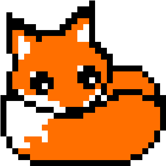 Cute Pixel Fox - Cross-stitch (1200x1200), Png Download