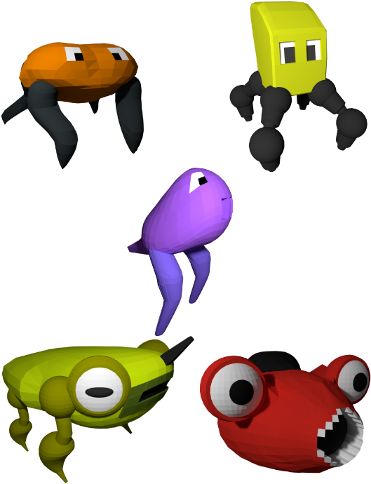 Some Of The In-game Creatures Include - Cartoon (600x750), Png Download