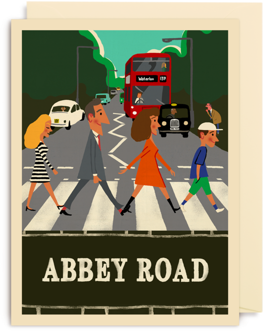 Abbey Road Mini Card - L Is For London By Paul Thurlby (956x1024), Png Download