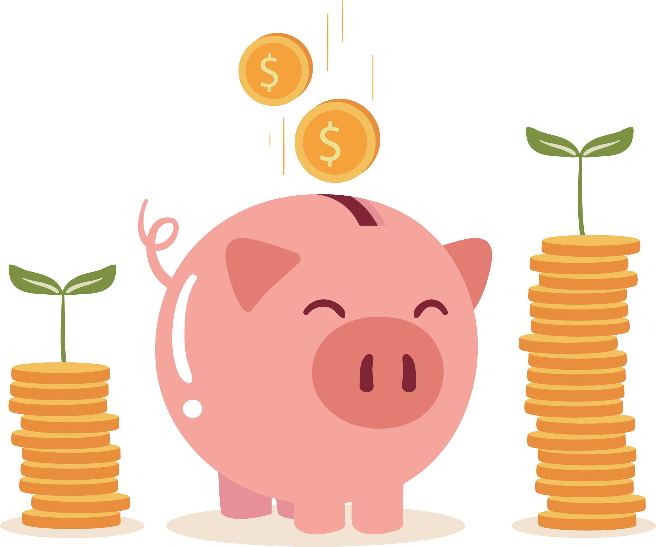 Download Piggy Bank Coin Piggy Bank Vector Png Full Size PNG Image
